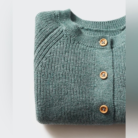 Mango Baby Green Knit Cardigan 6-9 months - Picture 3 of 6